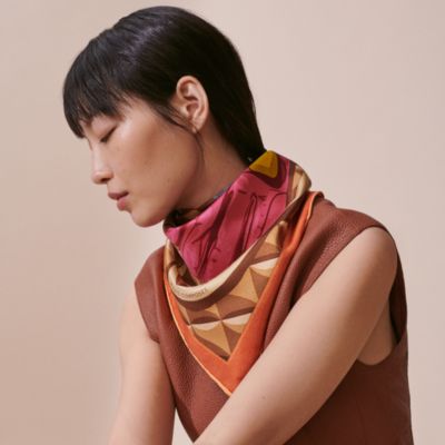 レディス, スカーフ、ショール＆マフラー, スカーフ＆シルク